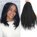 144 Strands Box Braids Crochet Braids Prelooped Crochet Hair 12 Inch Short Box Braids Crochet Braids Shoulder Length Box Braid Crochet Braids for Black Women 12 Inch (Pack of 6) 1B