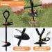 Earth Anchor Dog Spiral Blade - Heavy-Duty Anchor Spike for Large Dogs | Secure Cable Chain for Garden & Beach | Holds Up to 225 LBS (Black) - Buy Online on GoSupps.com