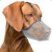 Muzzle for dogs with a rounded mesh breathable muzzle for small medium -sized and large dogs prevents eating biting and chewing (m gray) m gray