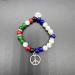 Vsilay Y2K Cool Girl Acrylic Beads Bracelets - Love & Peace Stacked Couple Bracelets | Trendy Flag Color Heart Accessories - Buy Online on GoSupps.com