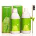 One drop only natural-double pack vegan mouthwash without alcohol 500ml with organic mint & organic aloe vera + free bamboo toothbrush 1 piece (2 Pack)