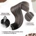 Buy Hetto Microring Extensions | Real Hair Balayage #1b/Silver | Remy Hair Extensions 35cm - International Shipping - Buy Online on GoSupps.com