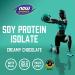 Now Sports Nutrition Soy Protein Isolate 25g with BCAAs Creamy Chocolate Powder - 2lb - Buy Online on GoSupps.com