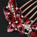 Crystal Bridal Wedding Hair Comb - Red Rhinestone Hair Accessory for Women | Elegant Bridal Hair Clip - Buy Online on GoSupps.com