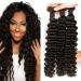 Daimer Brazilian Virgin Hair Deep Wave Human Bundles 300g 12 14 16 Inch 3 Bundles Thick Short Real Hair Extension Human Hair Natural Color Color Color For Black Women 12 14 16 Deep Wave 3 Bundles