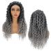 UAmy Deep Wave 20 inch Gray Headband Wig for Black Women - Synthetic Glueless Curly Half Wig (T1B/Gray) - Buy Online on GoSupps.com