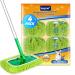 KEEPOW Reusable Microfiber Mop Pads Compatible with Swiffer Sweeper Mop Dry Sweeping Cloths Washable Wet Mopping Cloth Refills for Surface/Hardwood Floor Cleaning 4 Pack (Mop is Not Included) 4 Pack Green