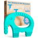 Bite toys for babies - Bpafreies silicone toys - cute easy to keep soft and highly effective.Elephant bite ring - unique bite rings for 0 6 6 12 months boy or girl dark mint green