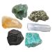 Crystals for Money and Success Manifestation Set of 6 Citrine Pyrite Garnet Selenite Green Aventurine and Amazonite Healing Crystals and Stones Money & Success Manifestation Crystals