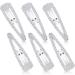 6 Pieces Rhinestone Hair Clips 3 Inch Snap Hair Barrettes Bridal Hair Barrettes Pins for Women Girls Wedding Hairpins Hair Accessories (Silver)