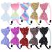 Cinaci 10 Pieces Sparkling Sequin Bow Plastic Headbands with Teeth Hair Bands Hairbow Accessories for Toddlers Kids Teens Girls