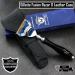5 Edge Cartridge Razor in Black & Genuine Leather Protective Pouch | Men's Shaving & Grooming Essentials Perfect for Travel - Gift for Him