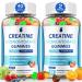 Creatine Gummies for Men & Women - Creatine Monohydrate Gummies 5g, Muscle Builder, Energy Boost & Pre-Workout Supplement, Low Sugar Taurine Chewable Gummy 2 Pack Fruit 80 Count (Pack of 2)