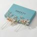 SWEETV Handmade Wedding Hair Pins for Brides - 2Pcs Bridal Hair Accessories Set - Buy Online on GoSupps.com