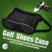 Breathable Golf Shoe Bag - Portable Double Zipper Nylon Storage Black - Optimized for Sports Footwear - Buy Online on GoSupps.com