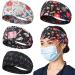 HoogaLife 4pcs Headbands With Buttons For Mask  Women's And Men's Turban Non-Slip Workout Headbands Hair Bands Protect Your Hair And Ears - Medical Set Set-004