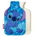 Disney Stitch Hot Water Bottle with Fleece Cover - 1.7 or 2 Litre Capacity Rubber Hot Water Bag - Cosy Gifts for Women (Blue Stitch)