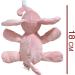KINREX Baby Pacifier Holder - Soft Elephant Stuffed Animal with Binky Clip for Newborn Boys & Girls | Pink, 18 cm - Buy Online on GoSupps.com