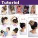 Synthetic Messy Hair Bun Scrunchie Updo in Purple - Bridal & Wedding Hairpiece for Women & Kids - Buy Online on GoSupps.com