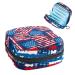 1 Pack of women's tapes Storage bags portable menstrual pad tampon zippering bag female menstruation first period bag for teenagers girls women striped flag multicolored 7