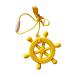 Bite ring/pacifier in a tax rudder optics sea chewing on it without BPA cord with a closure with clamping 5 colors (yellow)