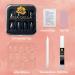 UNA GELLA Black Short Almond Acrylic Press On Nails - Long Lasting & Reusable for Women and Girls | 12 Sizes, 24 Pcs Gel Jelly Color Tips in Elegant Box - Buy Online on GoSupps.com
