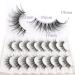 Veleasha Natural Look False Eyelashes 8 Pairs Pack | Style 03 So Wispy Lashes 03 (12-19mm) - Buy Online on GoSupps.com