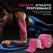 OK Tape Original Cotton Elastic Kinesiology Therapeutic Athletic Tape - 2 Long Roll Strips - Latex Free, Breathable - Pink + White - Buy Online on GoSupps.com