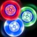 3 Pieces LED Catch Flying Disc 175g 10.43 Inch Sport Disc Glow in The Dark Disc Golf Light up Disc Easy to Throw Ultimate Disc for Outdoor Camping Beach Backyard Lawn Park Team Games Adults Gifts