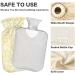 Sunflower Yellow Hot Water Bottle - 2L Fleece Cover for Warmth & Comfort | Ideal for Hot & Cold Compress | International Shipping Available - Buy Online on GoSupps.com
