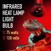2-Pack 75W Infrared Heat Lamp Bulb for Reptiles - Red Heat Lamp for Enclosures - Keep Your Pets Warm - Buy Online on GoSupps.com