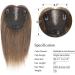 Brown Human Hair Topper 10 Inch - Medium Ash Brown (6#) - Real Hair - Thinning Hair Solution for Women - Buy Online on GoSupps.com