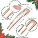 6-Piece Rose Gold U-Shaped Hairpins for Women and Girls - French Hair Pin Fork Sticks for Updo Chignon Buns - Buy Online on GoSupps.com