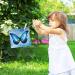SUABO Cotton Bath Washcloths Set - Butterfly Blue Sky Design | Absorbent & Quick Drying Face Cloths for Bathroom, Spa, Gym, Kitchen - Pack of 2 - Buy Online on GoSupps.com