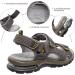 Outpro Men's Waterproof Outdoor Sports Sandals - Lightweight Leather Trekking & Hiking Sandals with Velcro Fastener - Size 45 EU - Perfect for Summer Adventures - Buy Online on GoSupps.com