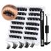 Lash Clusters Kit DIY Lash Extension Kit Fluffy Cluster Lashes Like Eyelash Extension Lash Glue for Individual Lashes Lash Remover False Lashes by ALICE F - Volume