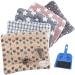 5 PCS Rabbit Guinea Pig Hamster Bed Mat - Small Animal Winter Sleep Bedding Fleece Mats with Cleaning Dustpan Brush, Thickened Plush Soft Warm for Chinchilla Squirrel Hedgehog