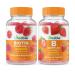 Lifeable Biotin + Collagen & Biotin Gummies Bundle - Great Tasting Vitamin Supplement Gluten Free GMO Free Chewable
