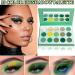 15 Colors Green Eyeshadow Palette Green Christmas Makeup Eyeshadow Palette Blendable Long Lasting Pigmented Eye Shadow Palette Green Forest Yellow Emerald Glitter Matte Eyeshadow Makeup - Buy Online on GoSupps.com