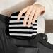GIAPB Period Bag - Sanitary Napkin Storage & Makeup Pouch, Black & White Stripe Design - Buy Online on GoSupps.com