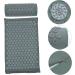 Plafope Acupuncture Massage Pillow & Yoga Mat Set - Acupressure Accessories for Enhanced Relaxation - 38x15x10cm Gray - Buy Online on GoSupps.com