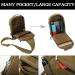 Valinov Tactical Shoulder Bag with USB Charging Port - Black | Military Sling Daypack - Buy Online on GoSupps.com