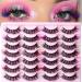 Joyeee False Eyelashes 14 Pairs Fake Eyelashes 3D Colorful Eye Lashes Reusable Easy to Wear and Remove Handmade Dramatic Fluffy Strip Lashes for Party Cosplay Costumes Festival Decoration#6 Eyelashes#45 - Buy Online on GoSupps.com
