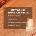 Oulac Metallic Gloss Lipstick - Long-Lasting Orange Glitter - Vegan 3D Color - 4.3g (Persimmons 19) - Buy Online on GoSupps.com
