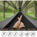 Portable Camping Hammock with Net | Lightweight Parachute Nylon Hammock for Backpacking, Beach, Patio | Includes Tree Straps and Carabiners | Black & Grey - Buy Online on GoSupps.com
