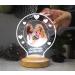 Gift lamp photo gift personalized with your own photo and text in 3D pictures led motif lamp with UV print gift for dad (round photo lamp)