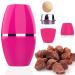 Oil Absorbing Volcanic Face Roller for oily skin control of facial makeup, reusable volcanic stone facial skincare tool for mini massage at home or On-the-Go (Pink-Circle)