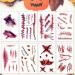 Konsait 120pcs Halloween Scars Tattoos - Waterproof Fake Blood Tattoo for Halloween Party Makeup - Zombie Vampire Bite Temporary Tattoo for Kids Women Men - Buy Online on GoSupps.com