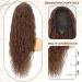 PORSMEER 28 Ginger Brown Long Beach Wave Ponytail Extension - Synthetic Drawstring Clip-In Hairpiece for Women - Buy Online on GoSupps.com