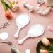 Yalikop 16 Pcs Retro Handheld Mirror - Vintage Vanity Cute Oval Decorative Mirror for Girls - Compact Travel Makeup Mirror (White) - Buy Online on GoSupps.com